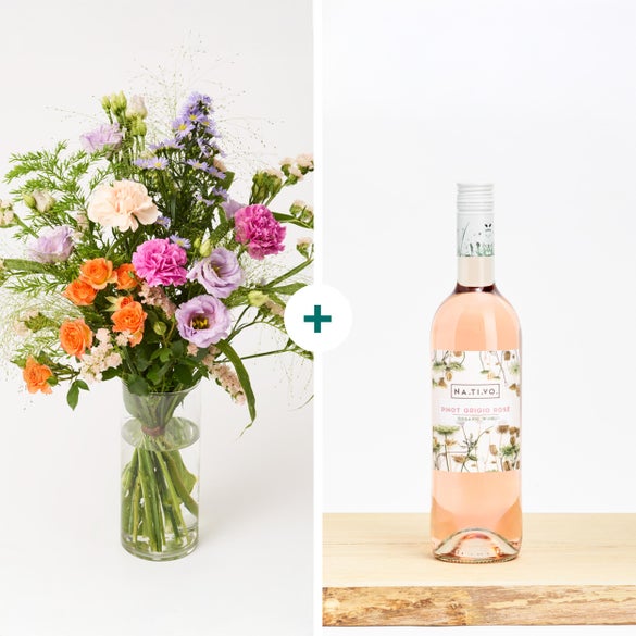 Mors dag buketten med Na.Ti.Vo rosé